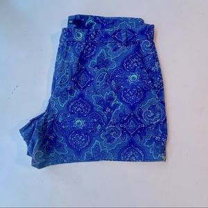 GAP mid-rise print chino short - BLUE PAISLEY